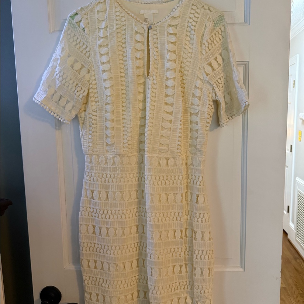 Elegant Cream Lace Dress